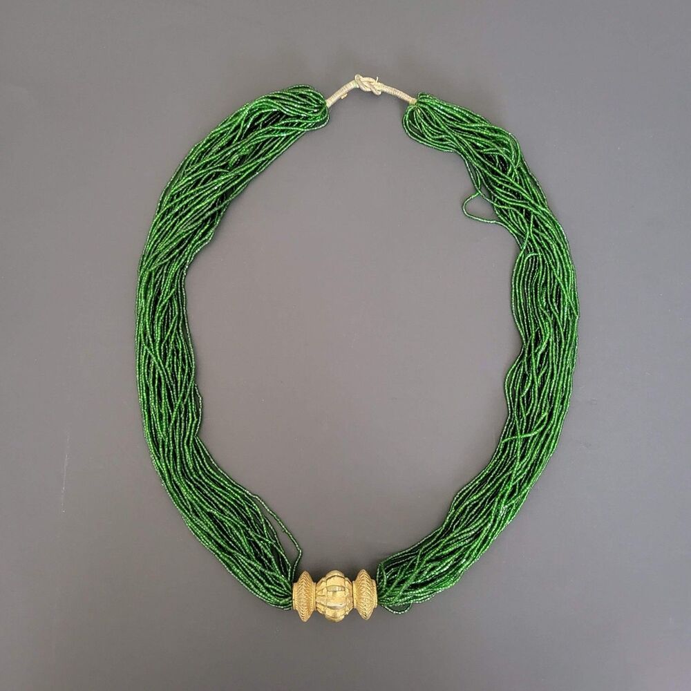 Vintage Nepalese  Marriage Multilayered Beaded Necklace